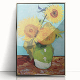 Large art print of Van Gogh-inspired abstract in silver frame, ideal for modern nursery decor.