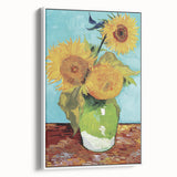 Extra large framed canvas featuring a Van Gogh-inspired vintage poster art with vibrant colors, ideal for living room decor.