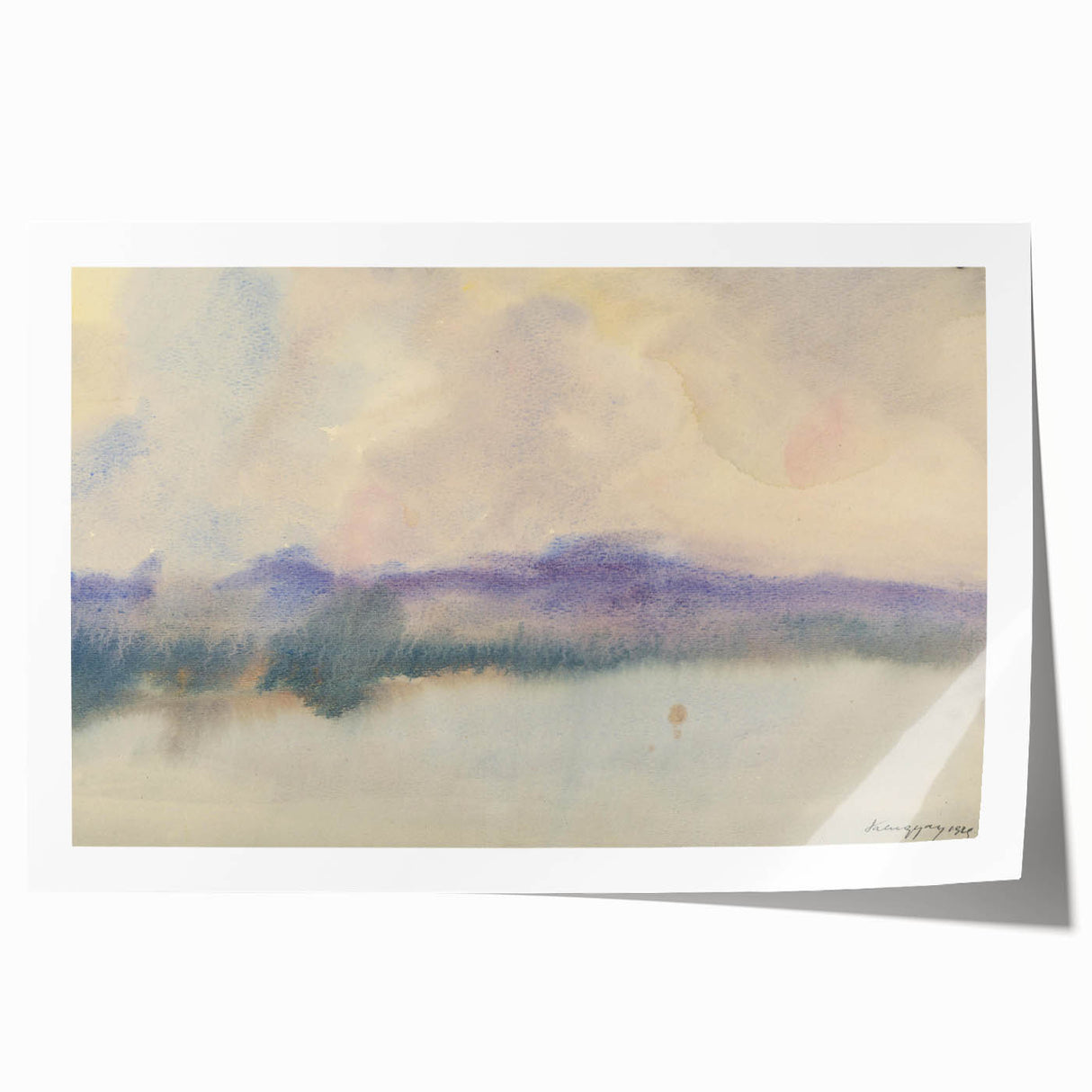 Modern Wall Art - Fog Over a Pond by Zolo Palugyay