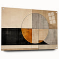 Abstract wall art featuring vibrant strokes in bold colors, displayed on acrylic glass with metal pins, ideal for modern home decor and artistic interiors.