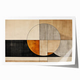 Abstract wall art print showcasing colorful strokes in vibrant hues of blue, pink, and yellow, rolled and ready for framing to enhance modern home decor.