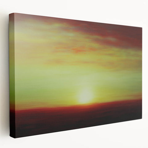 Modern Office Art - Abstract Sunset Landscape Canvas Print