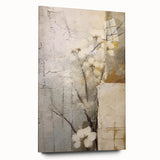 Abstract floral wall art displayed in a sleek acrylic glass frame, showcasing vibrant colors and intricate patterns, perfect for modern home decor.