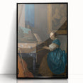 Baroque Art Print - Elegant Rococo Style Portrait of Woman Playing Piano
