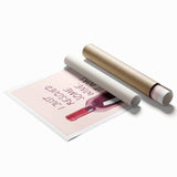Extra large rolled print featuring detailed floral art in soft pastel shades.