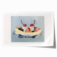 Rolled print of vibrant still-life featuring assorted fruits, ideal for art wall dining room placement.