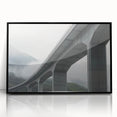 Framed acrylic artwork showcasing a landscape bridge in a serene setting, featuring rich colors and fine details, perfect for modern home decor enhancement.