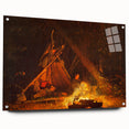 Camp Fire Realism Art Print - Winslow Homer Nighttime Wilderness Scene