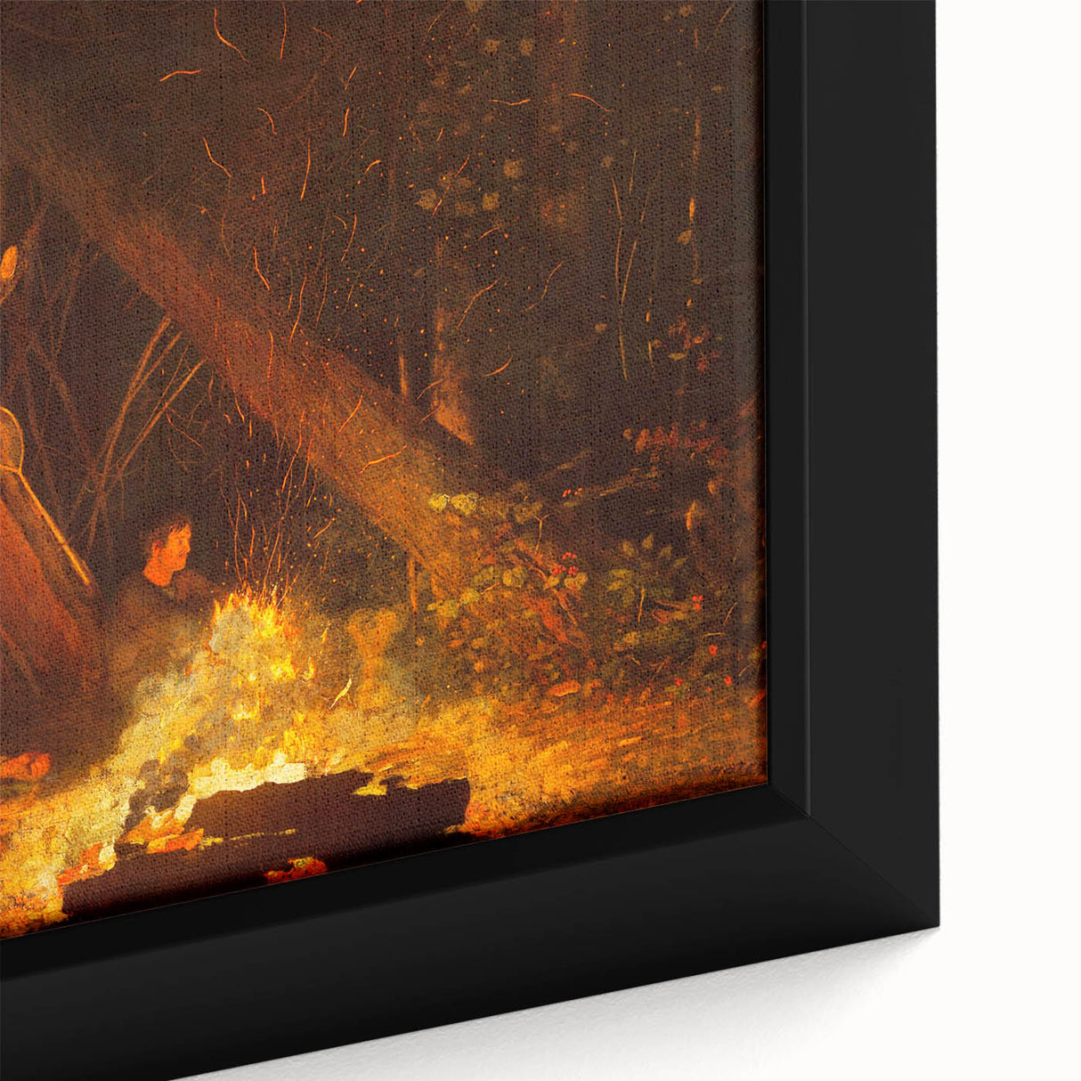 Camp Fire Realism Art Print - Winslow Homer Nighttime Wilderness Scene