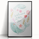 Whale Nursery Wall Art - Baby Room Ocean Theme Decor