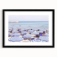 Extra large, textured abstract art print featuring vibrant, colorful swirls on a framed black mat.