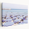 Large stretched canvas depicting a summer scene with vibrant greens and yellows, ideal for kitchen wall art.
