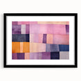 Abstract strokes wall art in a sleek black frame with a mat, displaying vibrant colors and modern design, perfect for contemporary home decor or office settings.