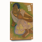 Modern Wall Art - Crouching Tahitian Woman | Paul Gauguin Masterpiece