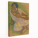 Modern Wall Art - Crouching Tahitian Woman | Paul Gauguin Masterpiece