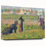 Modern Wall Art - Abstract Landscape with Figures in Pastel Hues