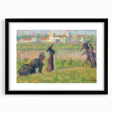 Modern Wall Art - Abstract Landscape with Figures in Pastel Hues