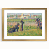 Modern Wall Art - Abstract Landscape with Figures in Pastel Hues
