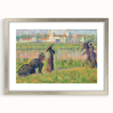 Modern Wall Art - Abstract Landscape with Figures in Pastel Hues