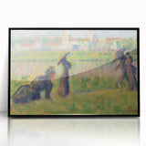 Modern Wall Art - Abstract Landscape with Figures in Pastel Hues