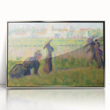 Modern Wall Art - Abstract Landscape with Figures in Pastel Hues