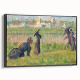 Modern Wall Art - Abstract Landscape with Figures in Pastel Hues