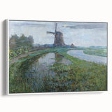Modern Wall Art - Moonlit Landscape with Dutch Windmill