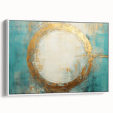 Abstract strokes wall art in a modern white frame, showcasing vibrant colors and fluid designs, ideal for contemporary home decor and artistic expression.