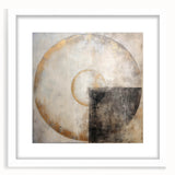 Abstract wall art featuring colorful strokes in a modern design, framed with a white mat. Ideal for contemporary home decor, adding vibrancy to any space.