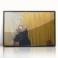 Modern Wall Art - The Yellow Curtain with Abstract Details