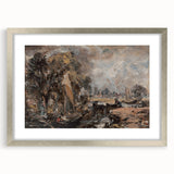 Famous Romantic Era Art: Dedham Lock by John Constable