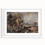 Famous Romantic Era Art: Dedham Lock by John Constable