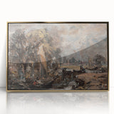 Famous Romantic Era Art: Dedham Lock by John Constable