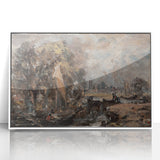 Famous Romantic Era Art: Dedham Lock by John Constable