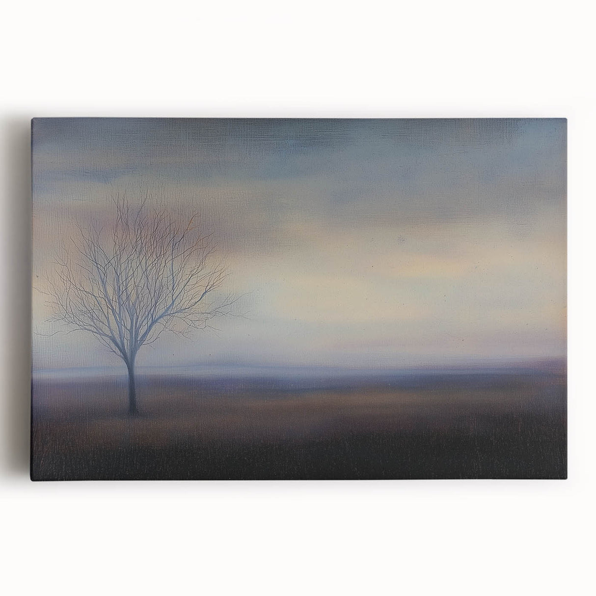 Office Art Prints - Serene Lone Tree Landscape Canvas Decor