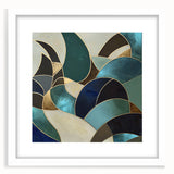 Abstract geometric frame showcasing a white matte finish, perfect for modern decor. Ideal for displaying artwork or photos in a stylish setting.