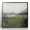 Framed abstract landscape wall art featuring vibrant colors and intricate patterns, displayed against a black background, perfect for modern home decor.