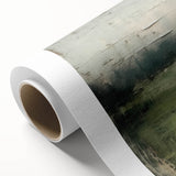 Abstract landscape wall art on rolled canvas, showcasing vibrant colors and fluid shapes, ideal for modern home decor. Packaged securely for delivery.