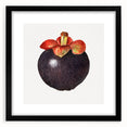 Extra large framed abstract art print featuring vibrant, textured depictions of assorted fruits, ideal for living room decor.