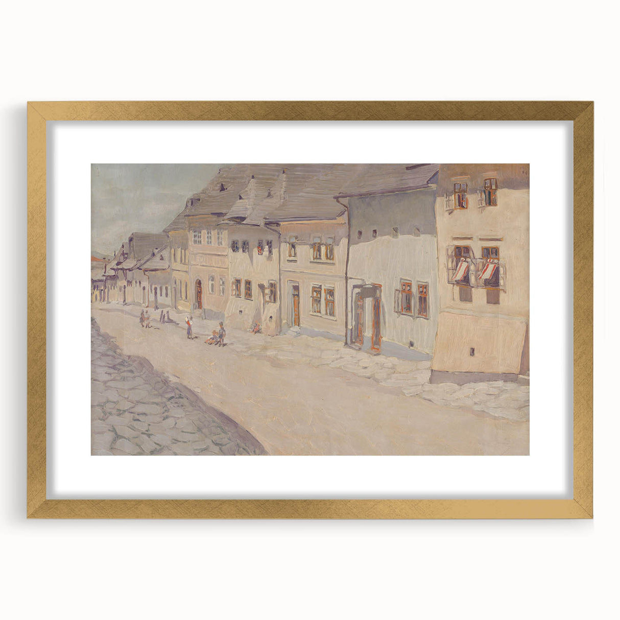Modern Wall Art - Historic Levoča Street Scene - Contemporary Decor