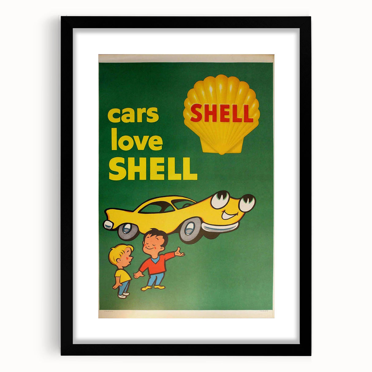 Retro Shell Ad Wall Art - Vintage Prints for Car Enthusiasts