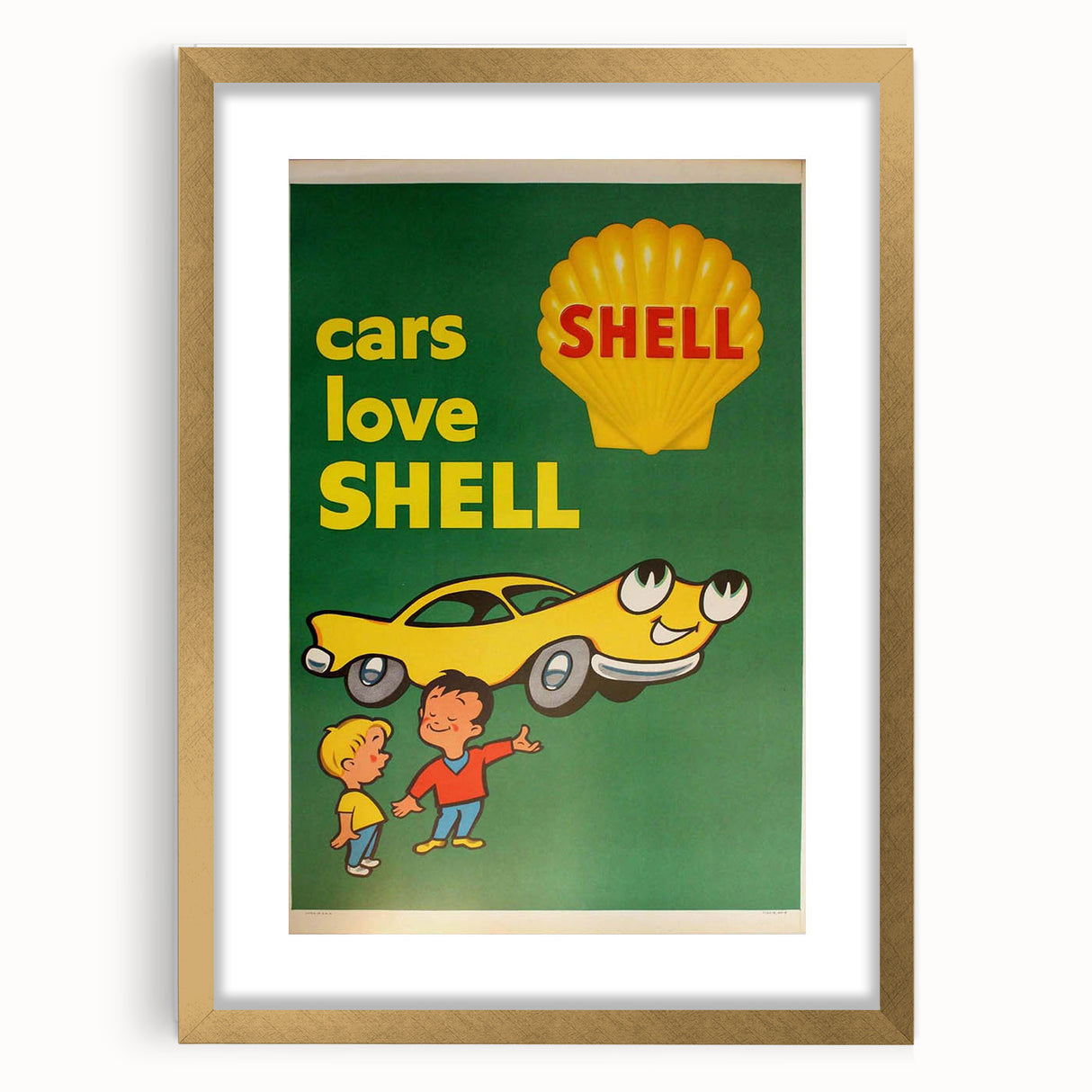 Retro Shell Ad Wall Art - Vintage Prints for Car Enthusiasts