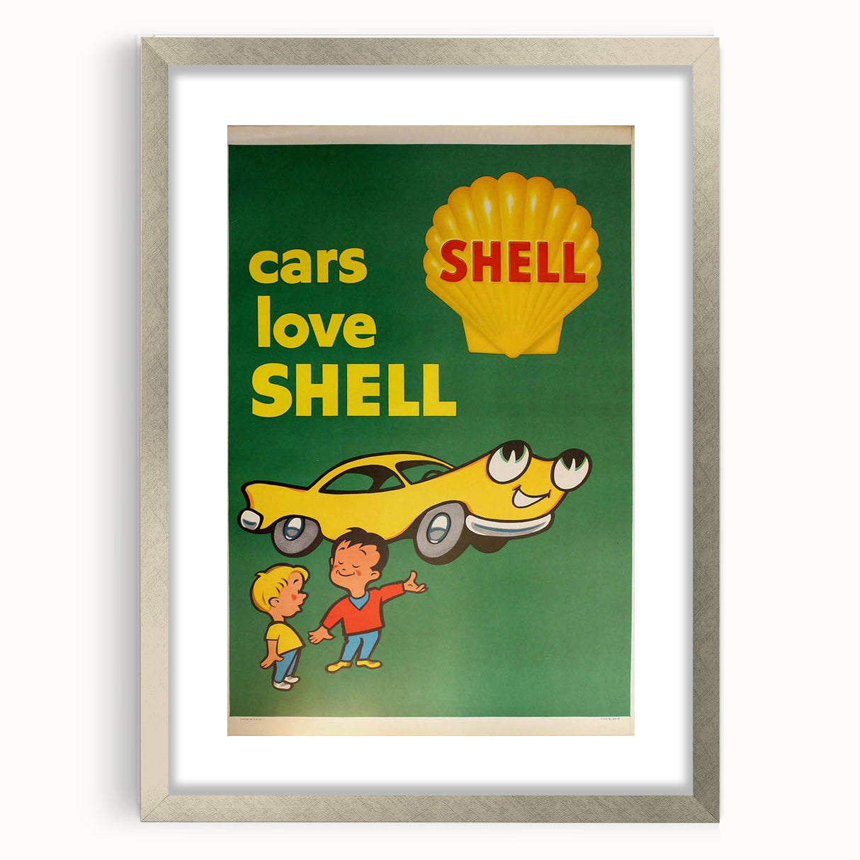 Retro Shell Ad Wall Art - Vintage Prints for Car Enthusiasts