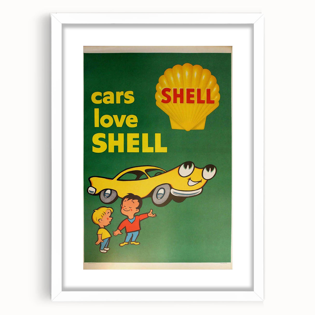Retro Shell Ad Wall Art - Vintage Prints for Car Enthusiasts