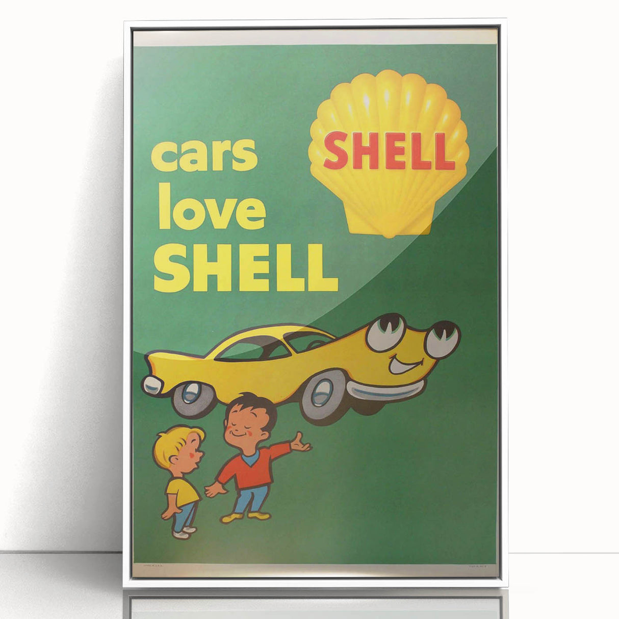 Retro Shell Ad Wall Art - Vintage Prints for Car Enthusiasts