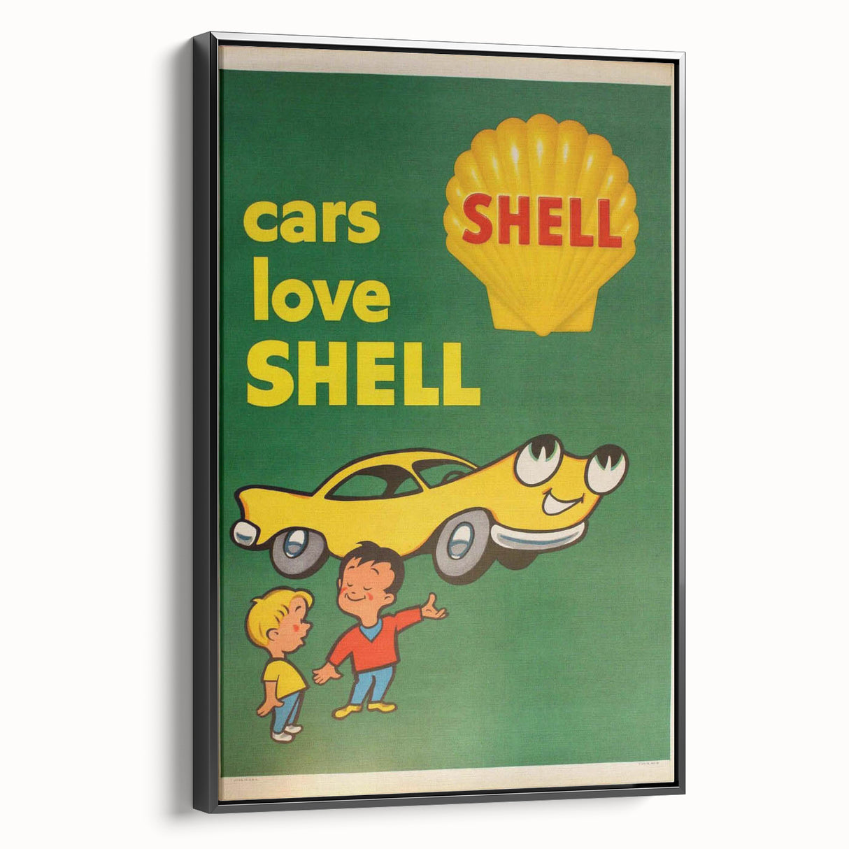Retro Shell Ad Wall Art - Vintage Prints for Car Enthusiasts