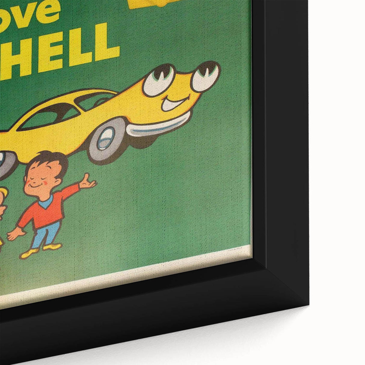 Retro Shell Ad Wall Art - Vintage Prints for Car Enthusiasts