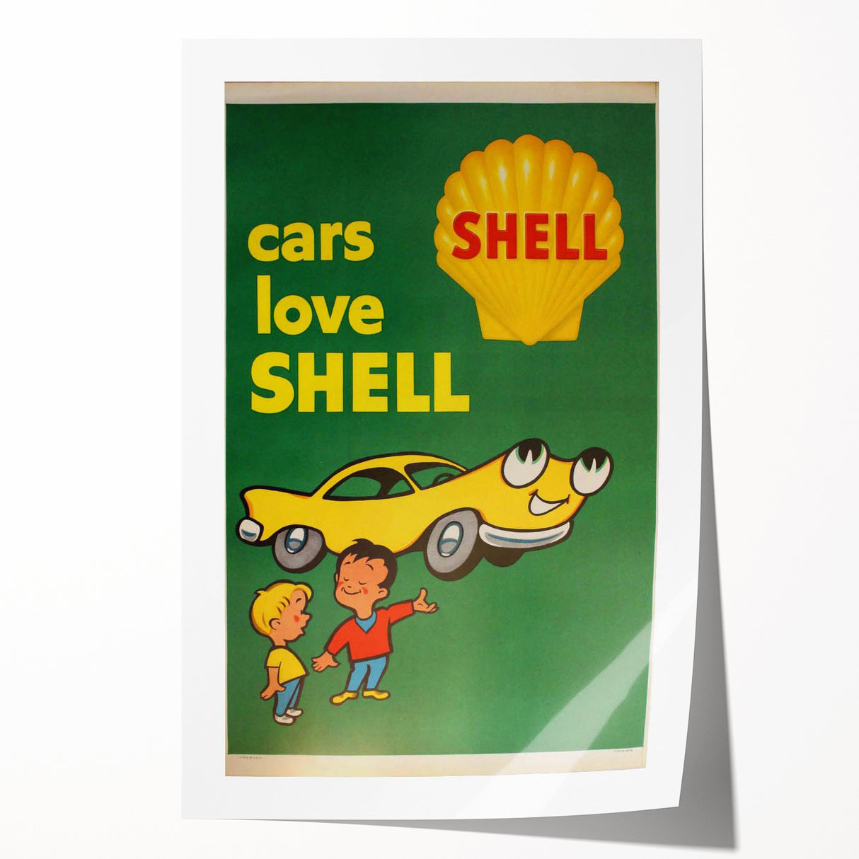 Retro Shell Ad Wall Art - Vintage Prints for Car Enthusiasts