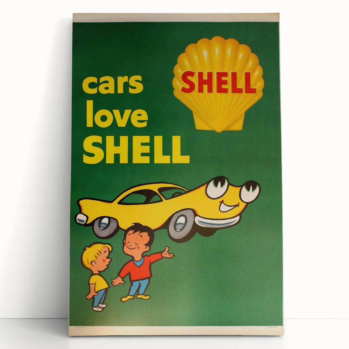 Retro Shell Ad Wall Art - Vintage Prints for Car Enthusiasts