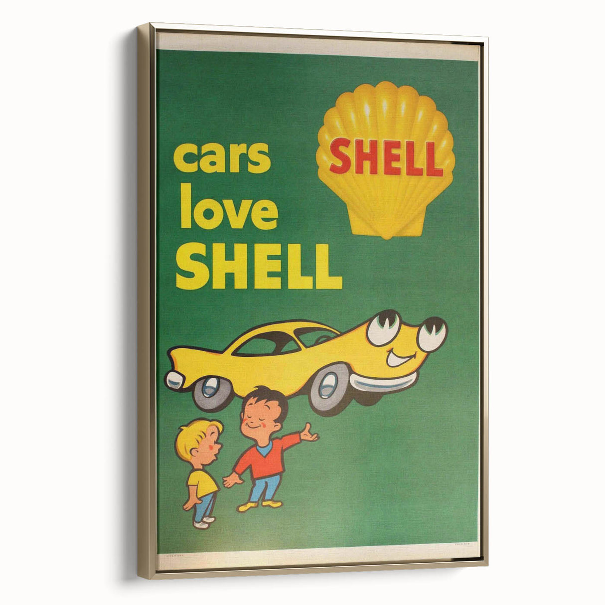 Retro Shell Ad Wall Art - Vintage Prints for Car Enthusiasts